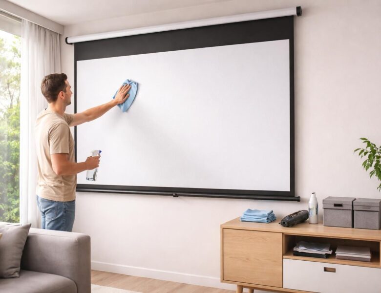 Écran de projection : entretien et rangement pour durer, astuces