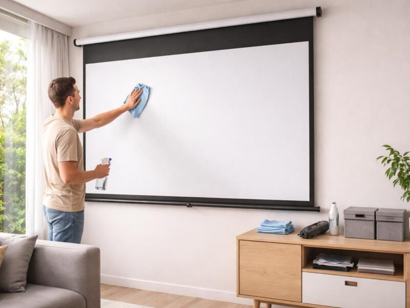 Écran de projection : entretien et rangement pour durer, astuces