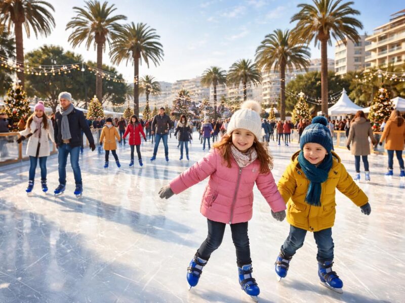 Venez vous amuser à la patinoire à Cannes lors des vacances scolaires
