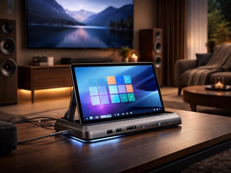 Tablette Windows : support et dock pour un coin home cinema, idées